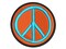 Peace Sign Sketch Multi-Color Embroidered Iron-On or Hook & Loop Patch Applique
